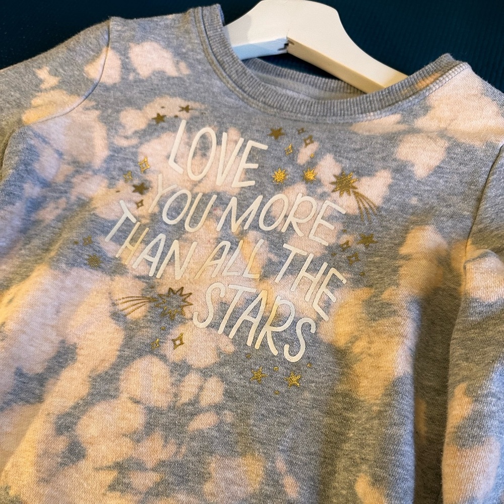 Grey tie dye kids sweatshirt